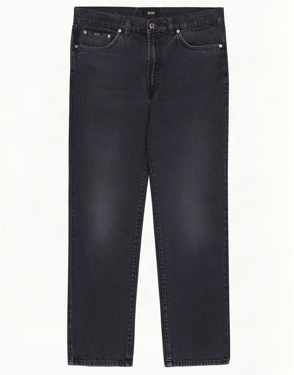 Мужские прямые джинсы Hugo Boss Arkansas W34 L32, темно-синий, хлопок