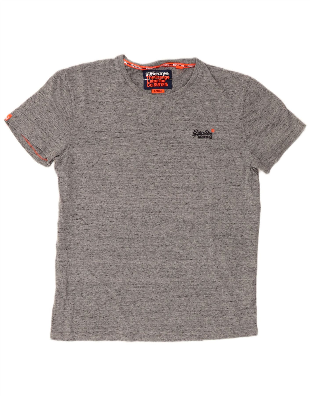 Мужская футболка Superdry, большой серый хлопок с крапинками