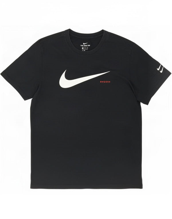 Мужская футболка с рисунком Nike Swoosh Top XL, черный хлопок