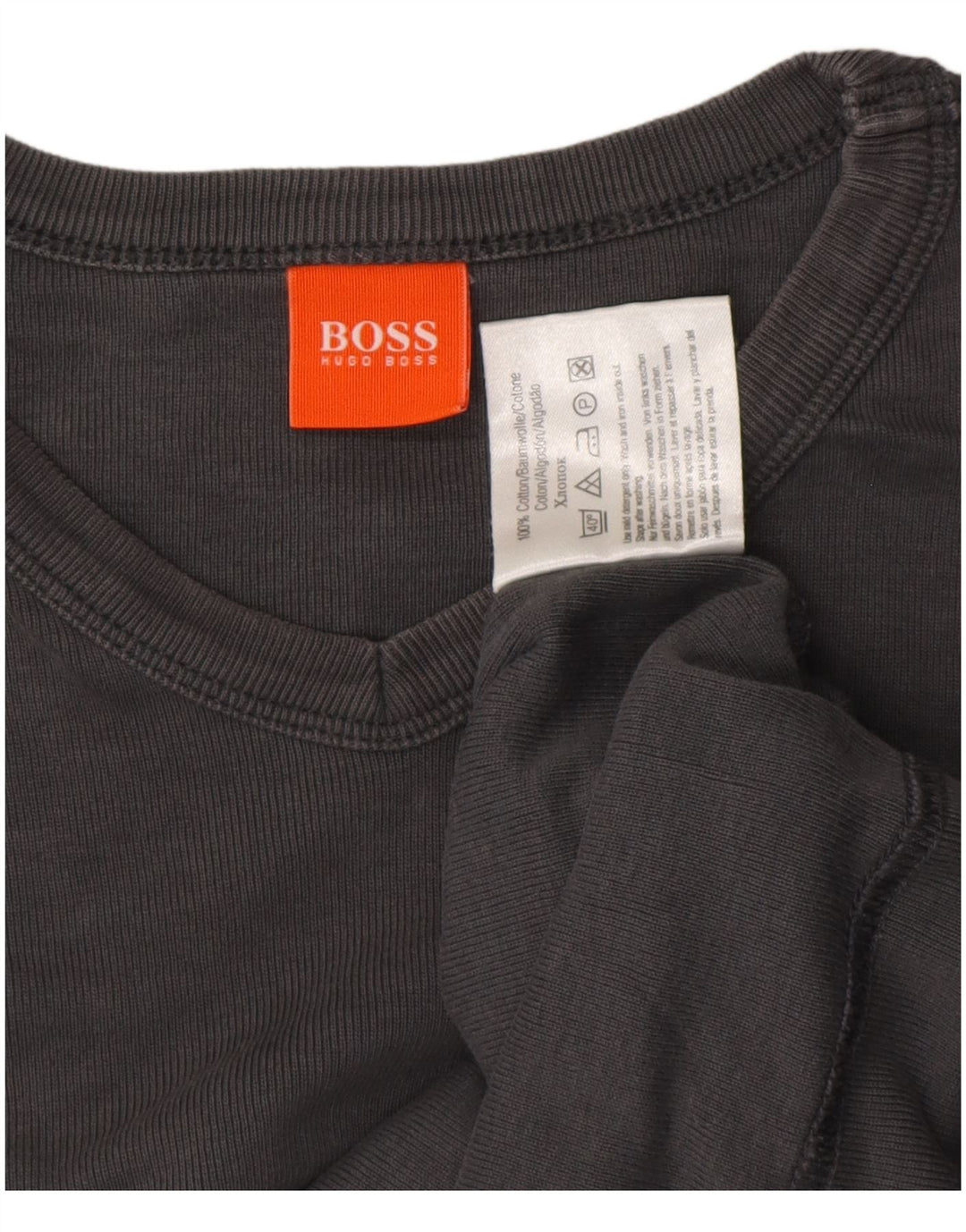 Мужская футболка HUGO BOSS Top XL Серая, хлопок