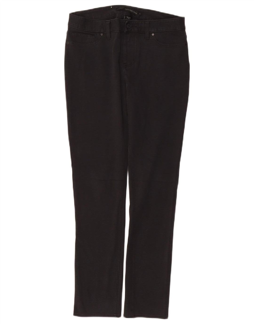 CALVIN KLEIN Женские узкие повседневные брюки США 6 Средний W30 L28 Серый хлопок