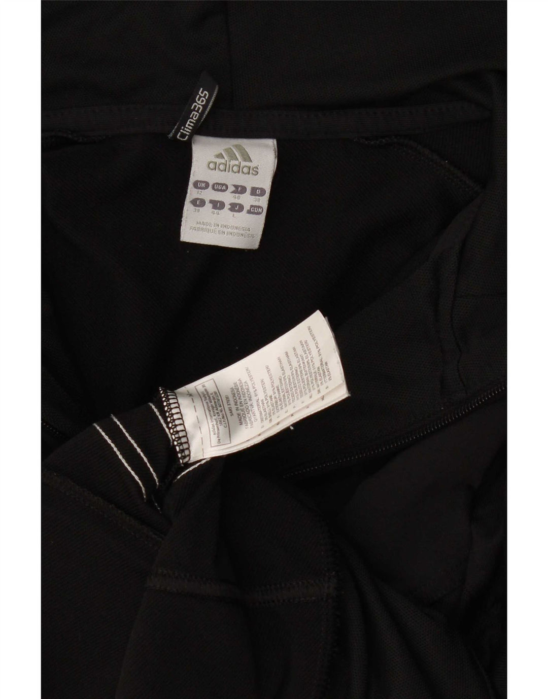Женский свитер с капюшоном на молнии Adidas Clima 365 UK 12, средний черный, полиэстер