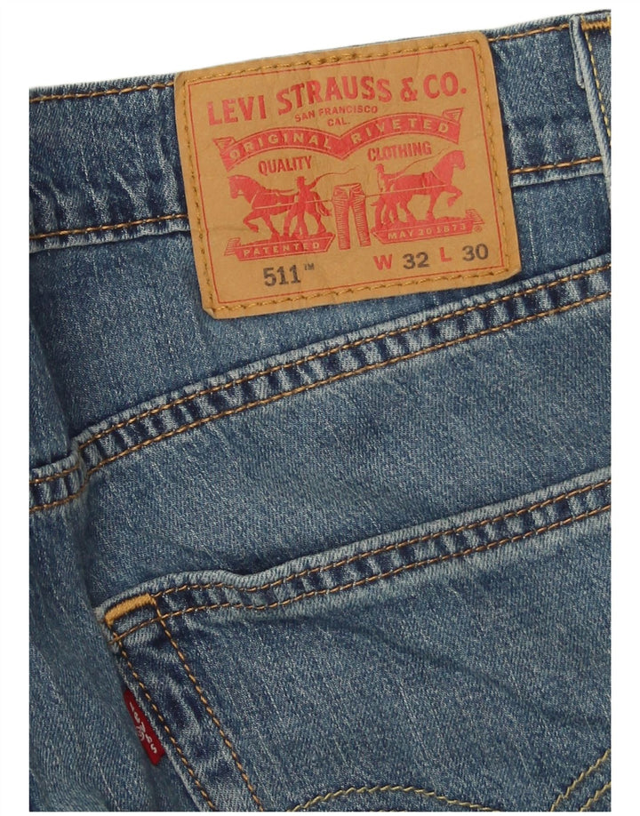 Мужские джинсы Levi's 511 Slim W32 L30 синие, хлопок