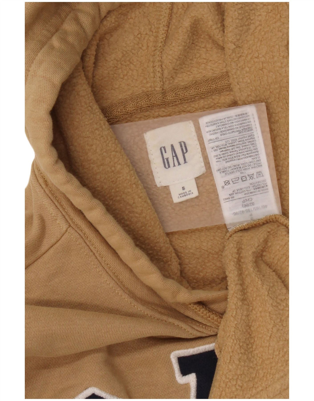 Мужской джемпер с капюшоном Gap, маленький бежевый, хлопковый