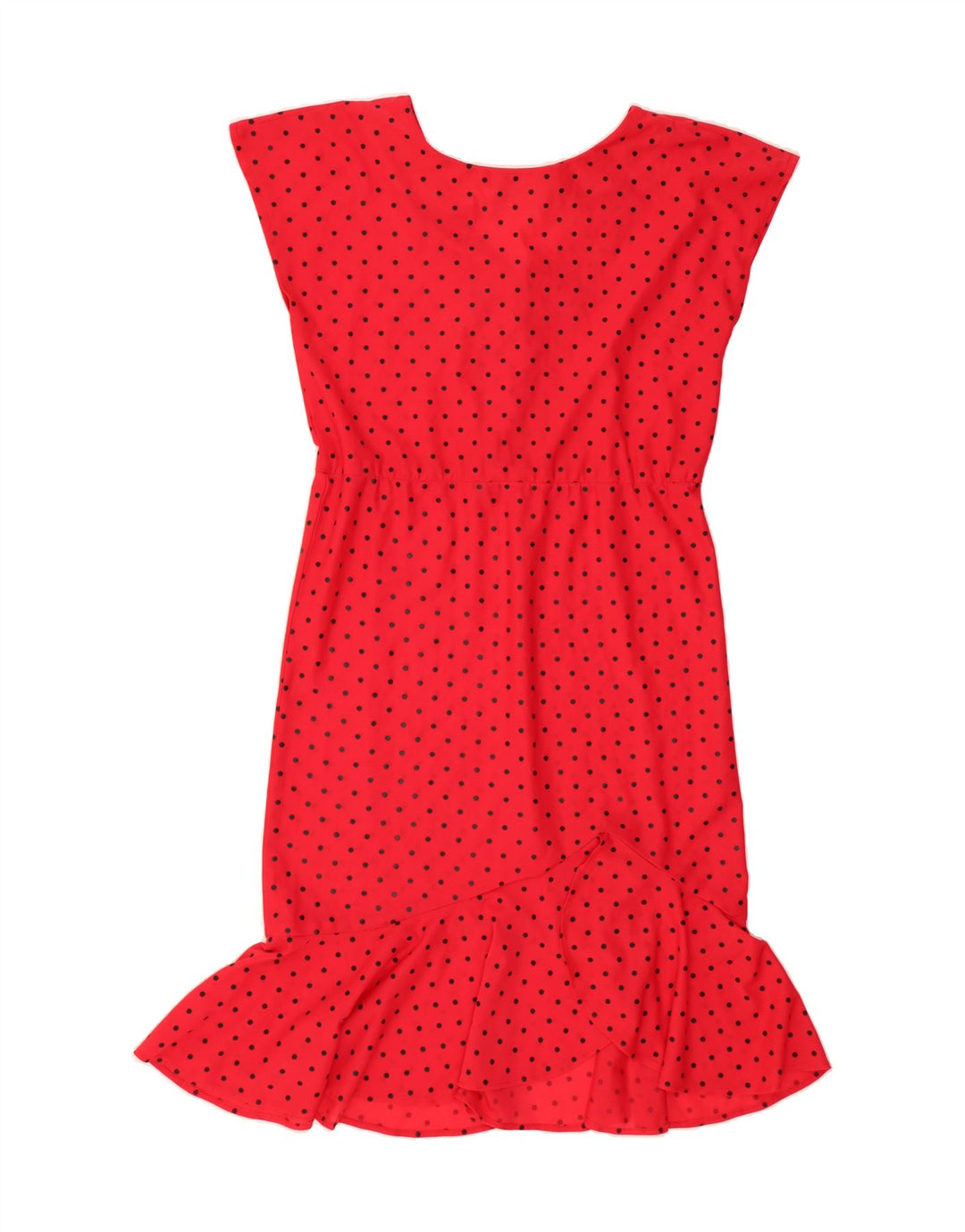 VINTAGE Womens Sleeveless Basic Dress UK 12 Medium Red Polka Dot Vintage Vintage and Second-Hand Vintage from Messina Hembry 