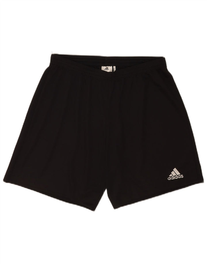 Мужские спортивные шорты Adidas Climalite, большие черные из полиэстера