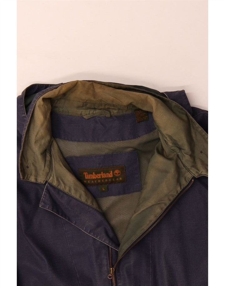 Мужская дождевик с капюшоном TIMBERLAND UK 40, большой темно-синий