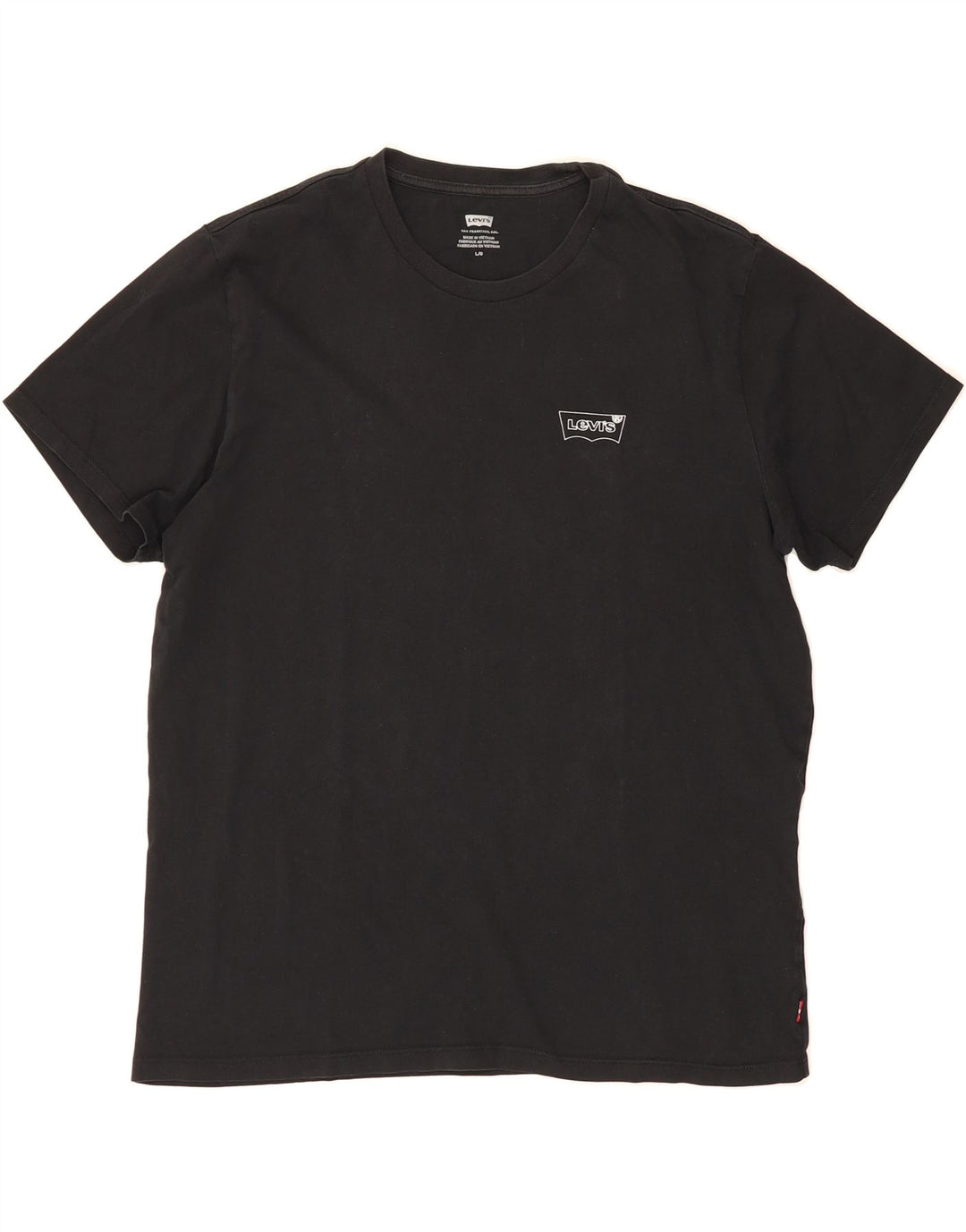 LEVI'S Womens T-Shirt Top UK 16 Large Black Cotton Vintage Levi's and Second-Hand Levi's from Messina Hembry 