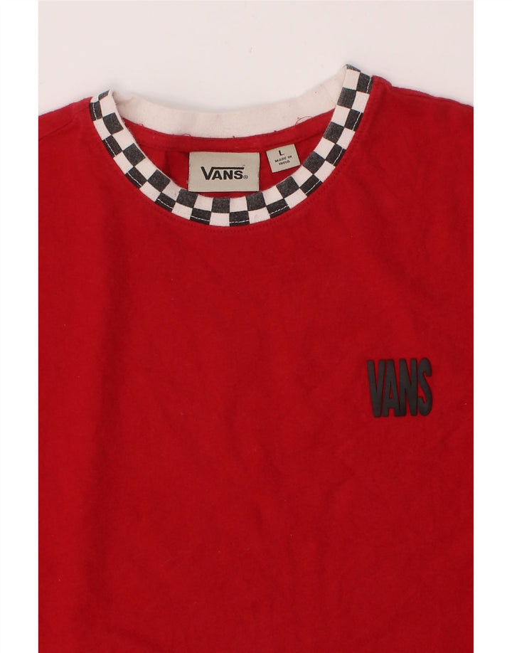 VANS Boys T-Shirt Top 12-13 Years Large Red Cotton Vintage Vans and Second-Hand Vans from Messina Hembry 