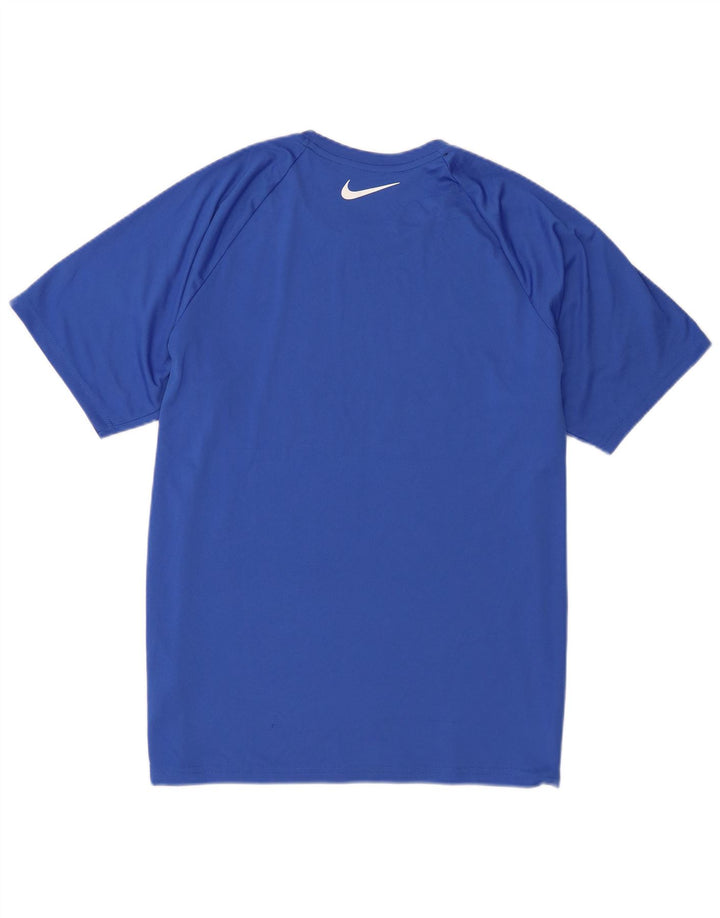 Мужская футболка с рисунком Nike Dri Fit, большая синяя