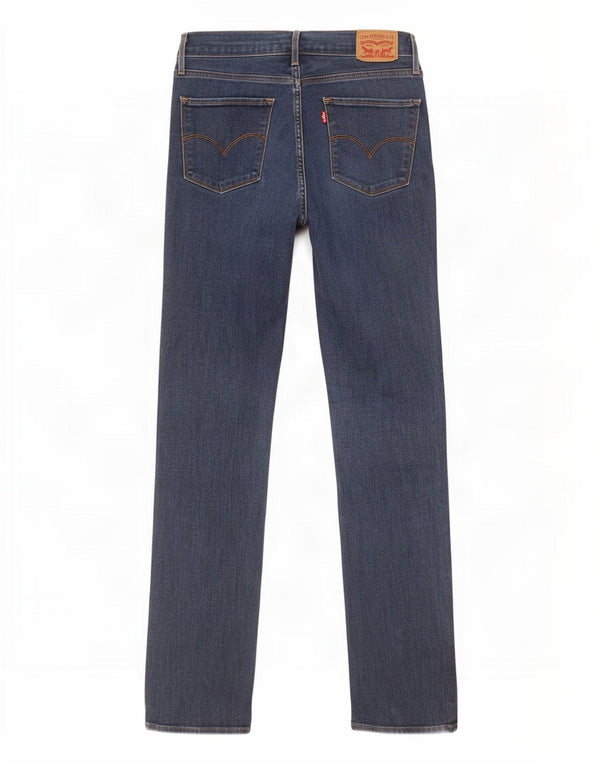 Женские прямые джинсы Levi's 724 с высокой посадкой W29 L34 Темно-синие хлопковые