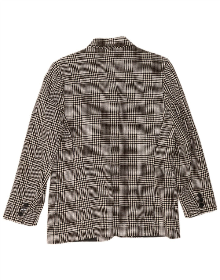 Женский пиджак с 3 пуговицами Marks & Spencer, Великобритания, 14, большой черный, с узором «гусиные лапки»