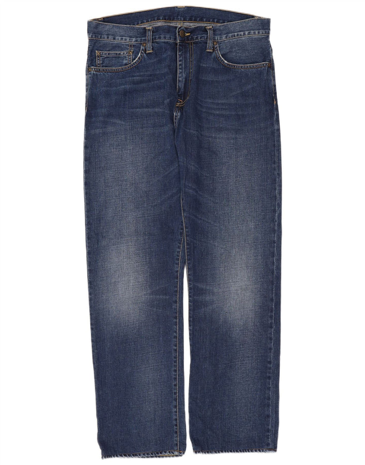 Мужские прямые джинсы Carhartt W33 L32 синие, хлопок