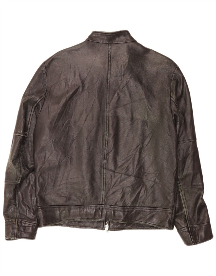 Мужская кожаная куртка-бомбер Bata IT 50 Medium Black