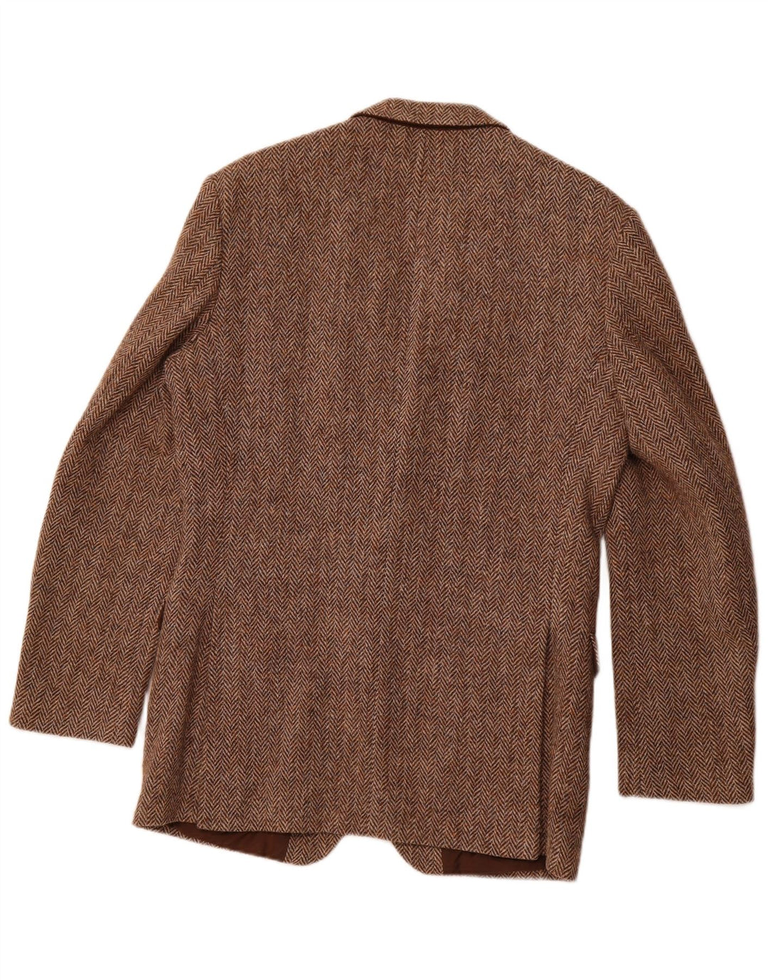 Мужской пиджак ST MICHAEL на 2 пуговицах, Великобритания 38, средний коричневый шерстяной узор с узором «в ёлочку»