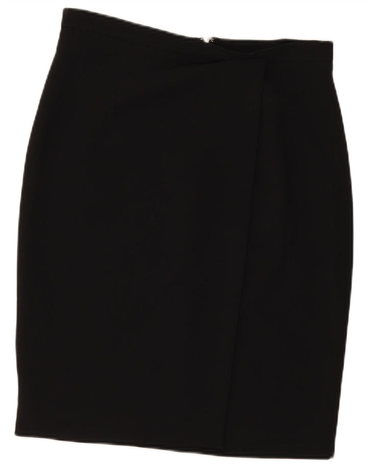 Женская юбка-карандаш Max Mara UK 12 Medium W31 Черная ацетат