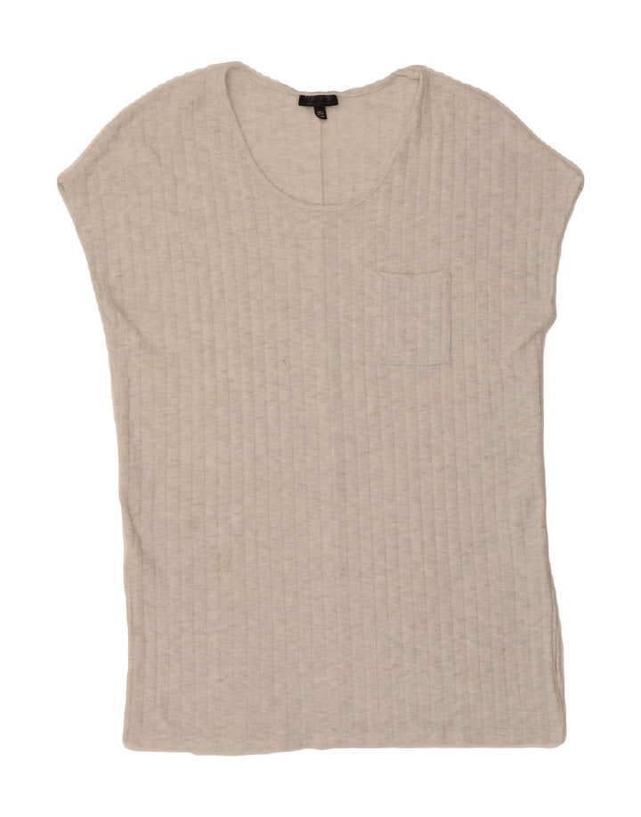 TOPSHOP Womens Oversized T-Shirt Dress UK 10 Small Grey Polyester Vintage Topshop and Second-Hand Topshop from Messina Hembry 