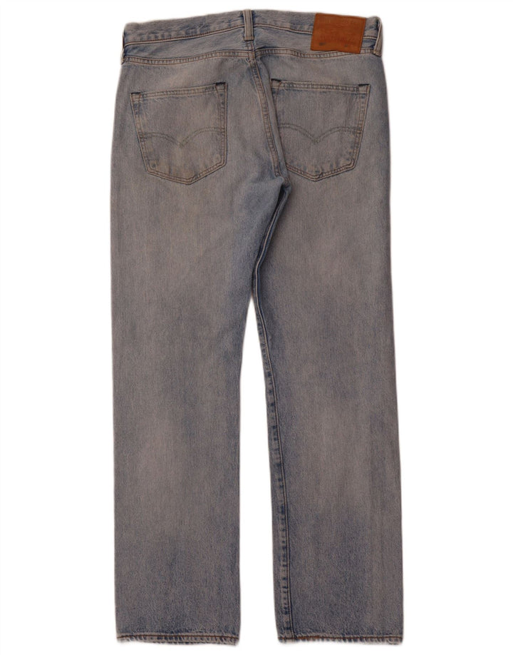 Мужские прямые джинсы LEVI'S 501 W32 L30 синие, хлопок