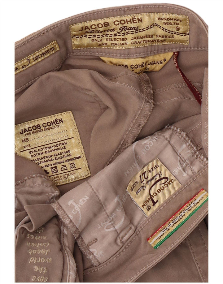 Женские узкие повседневные брюки Jacob Cohen W27 L28, бежевый хлопок