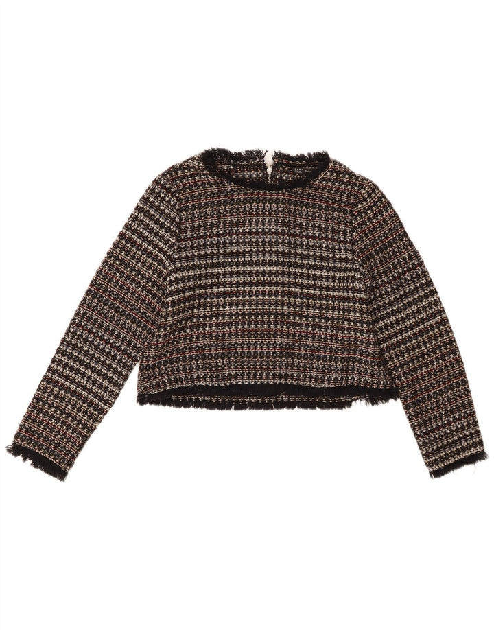 Женская блузка с укороченным рукавом 3/4 Zara Trafaluc UK 12, средний разноцветный