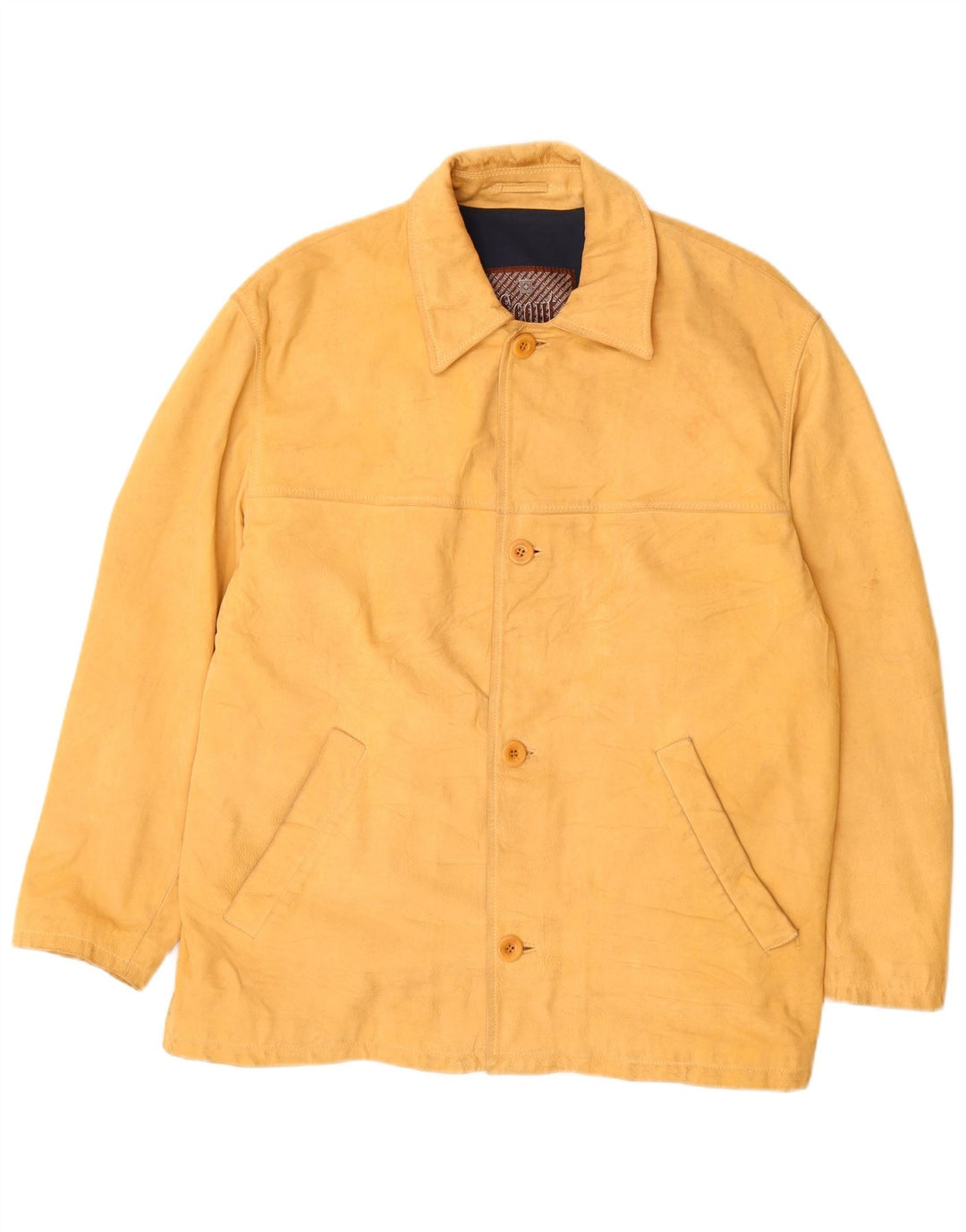 Мужская кожаная куртка Scout UK 42 XL Желтая