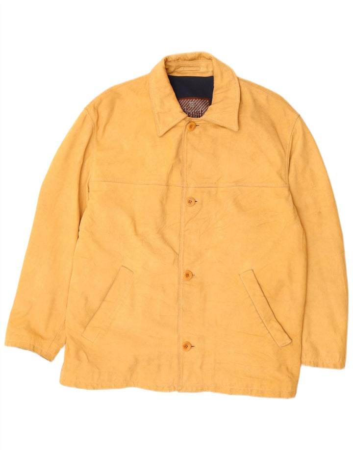 Мужская кожаная куртка Scout UK 42 XL Желтая