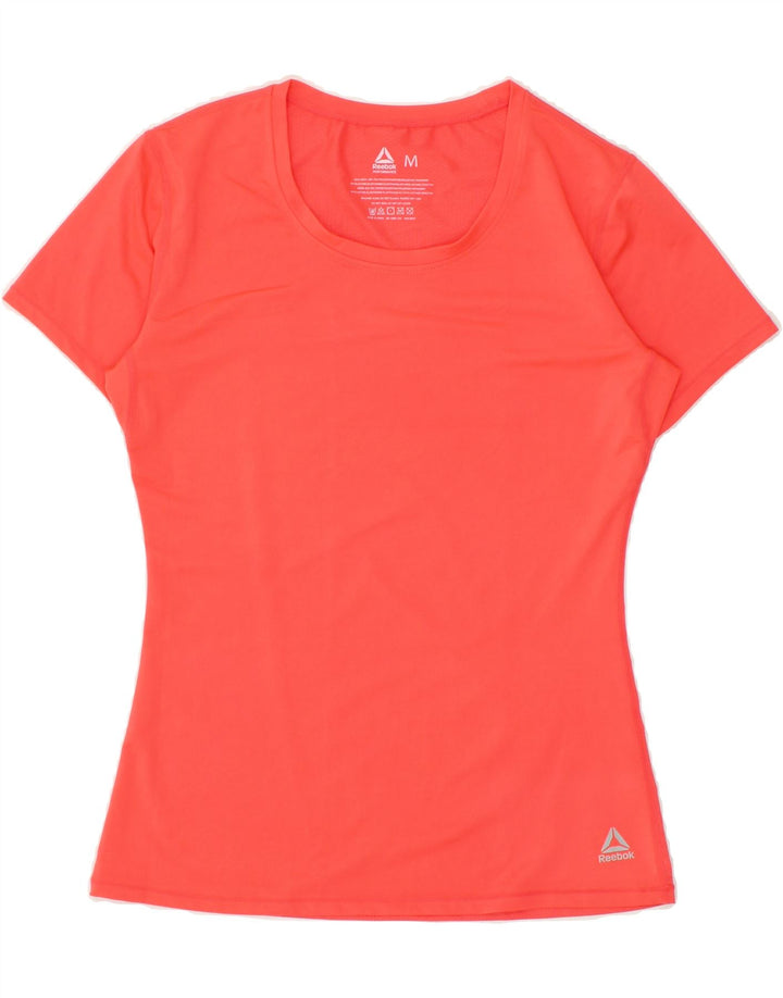 REEBOK Womens T-Shirt Top UK 12 Medium Orange Polyester Vintage Reebok and Second-Hand Reebok from Messina Hembry 