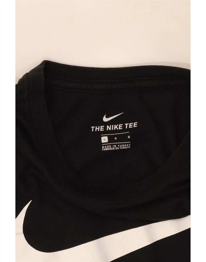 Мужская футболка с рисунком Nike, большая черная