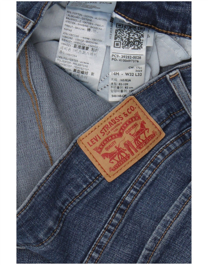 Женские классические джинсы Levi's Bootcut США 14 XL W32 L32 Синие хлопковые