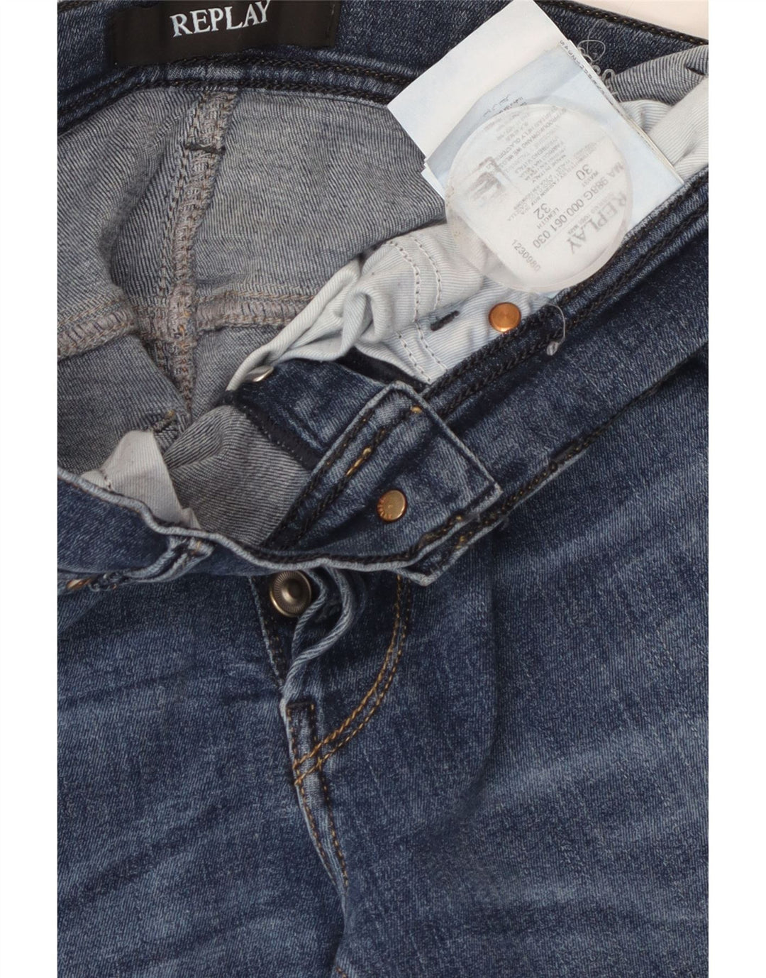 Мужские узкие джинсы Anbass Replay W30 L27, синий хлопок