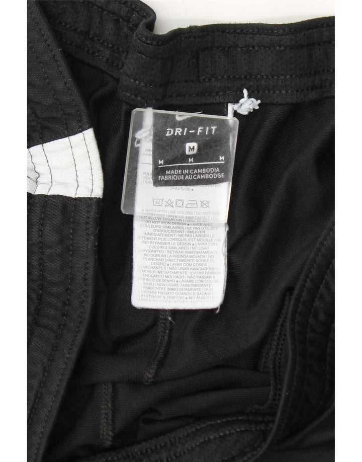 Мужские спортивные брюки Nike Dri Fit среднего размера, полиэстер с цветными блоками, средний черный