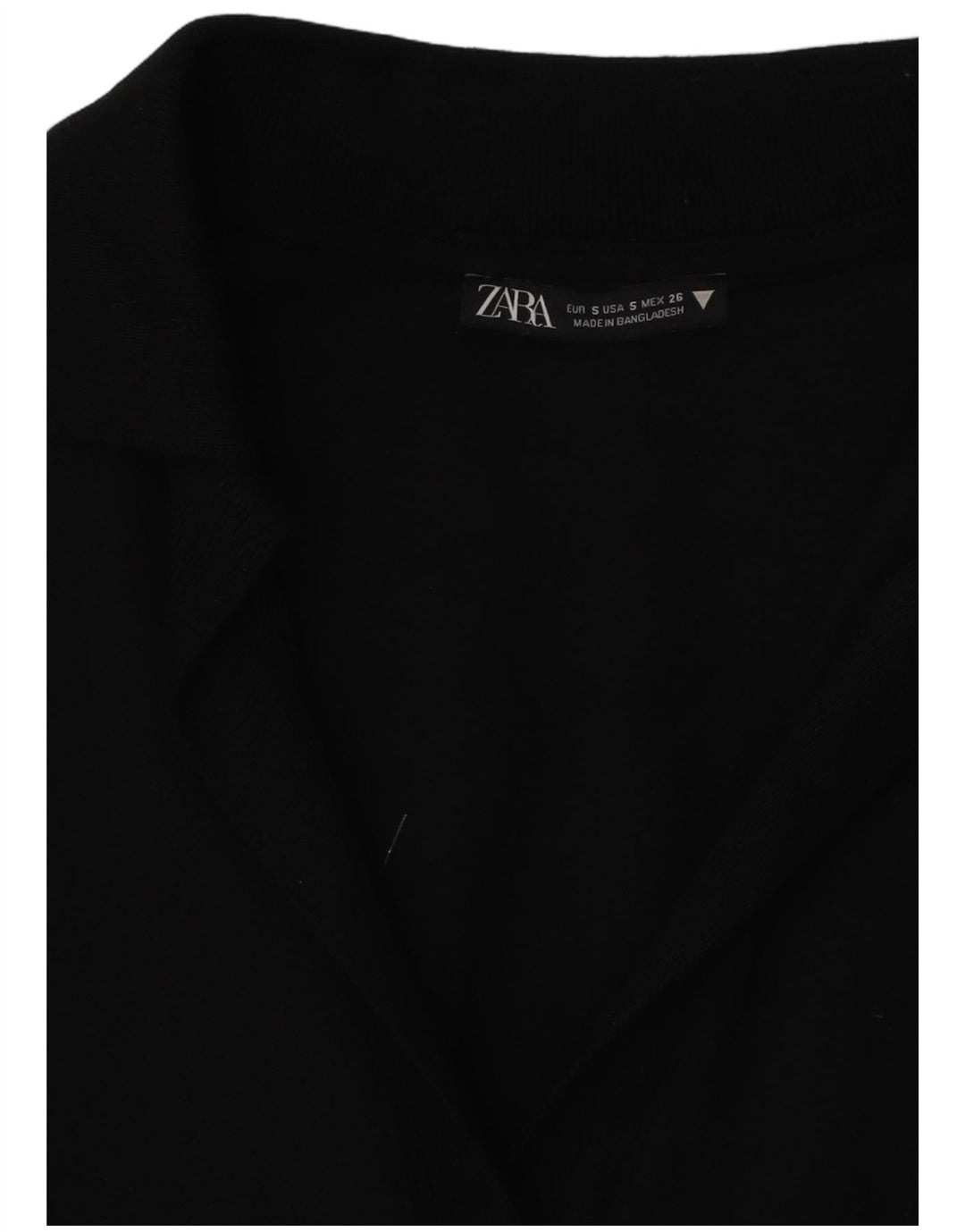 Женское платье-поло ZARA UK 10, маленькое черное