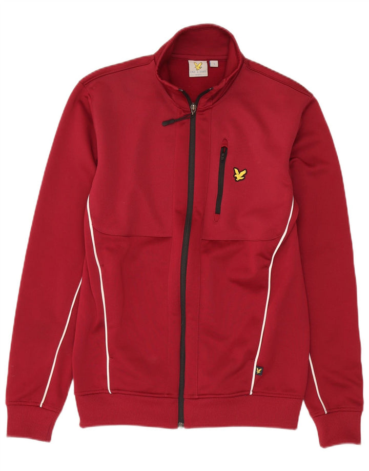 Мужской спортивный костюм Lyle & Scott, верхняя куртка, маленький темно-бордовый полиэстер