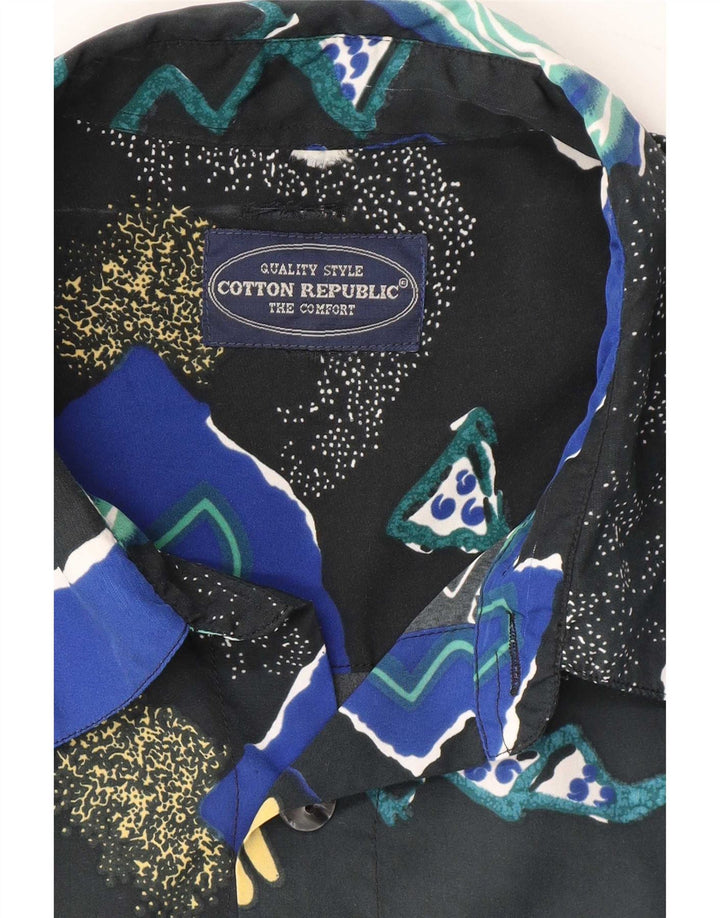 Cotton Republic Mens Abstract Pattern Shirt 2XL Multicoloured Polyester