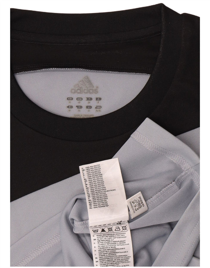 Мужская футболка Adidas Climalite с рисунком, верх среднего серого цвета, полиэстер с цветными блоками