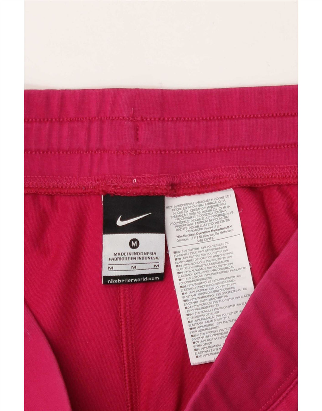 Женские спортивные шорты Nike UK 14, хлопок среднего розового цвета