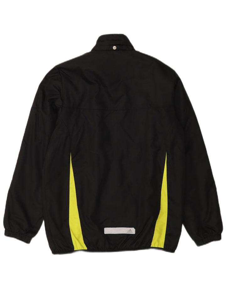 Спортивный костюм ADIDAS для мальчиков, верхняя куртка 11–12 лет, черный нейлон с цветными блоками