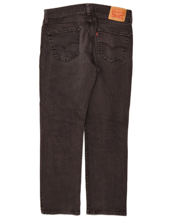 Мужские прямые джинсы LEVI'S 514 W33 L30, черный хлопок