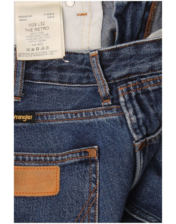 WRANGLER Womens Retro Straight Jeans W29 L28  Blue Cotton