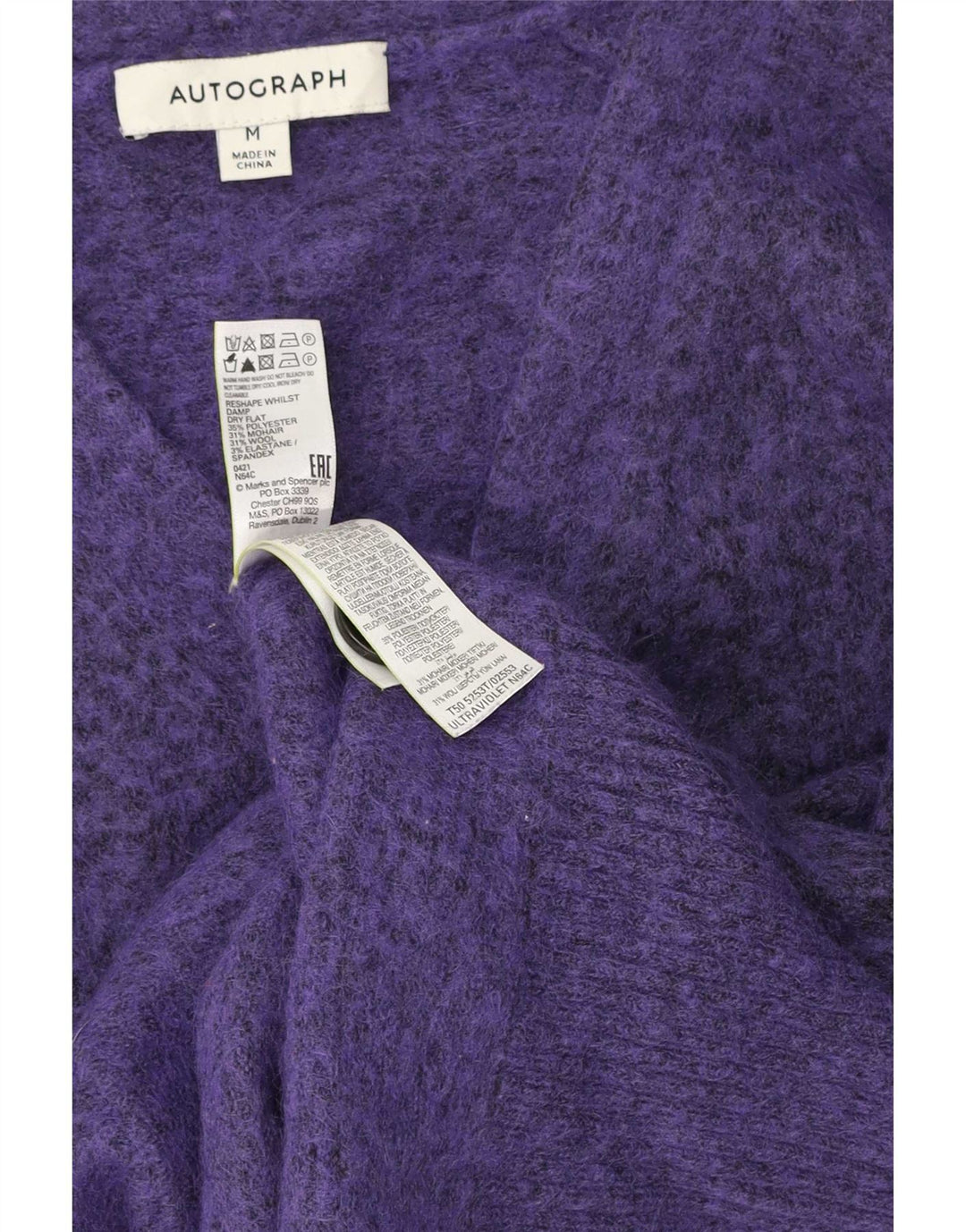 Женский кардиган с автографом Marks & Spencer UK 14, средний фиолетовый