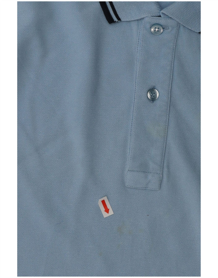 Мужская рубашка-поло FRED PERRY, хлопок среднего синего цвета