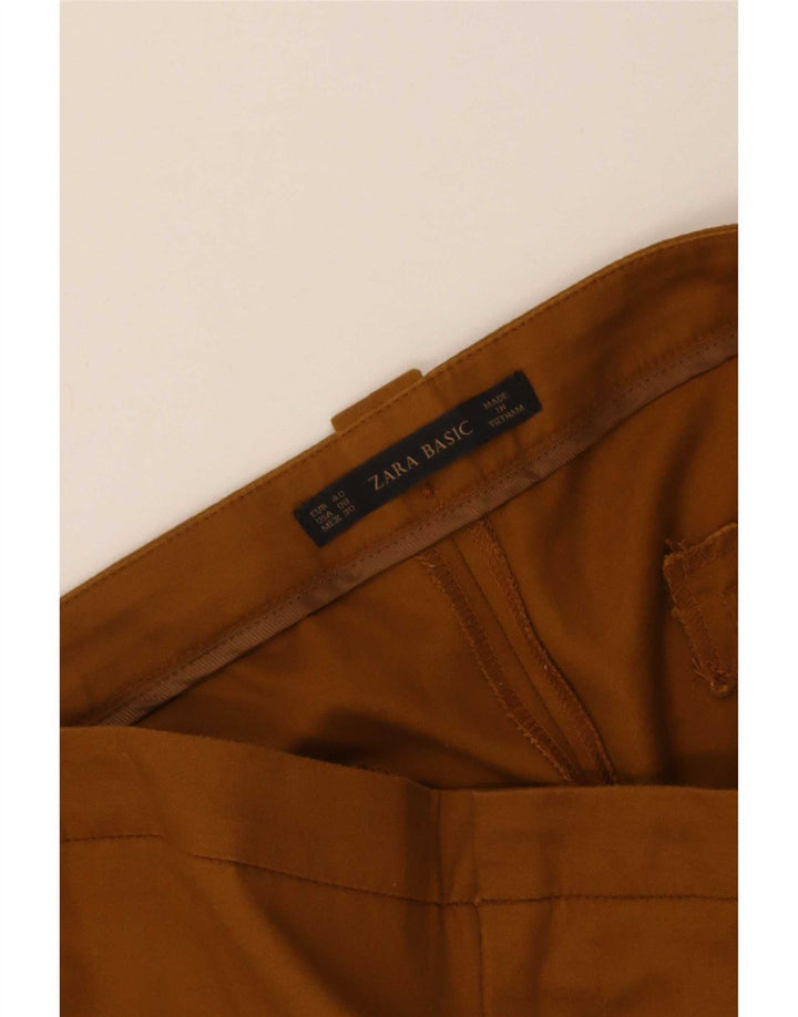 Женские узкие брюки-чиносы Zara EU 40 Medium W30 L28 Коричневые