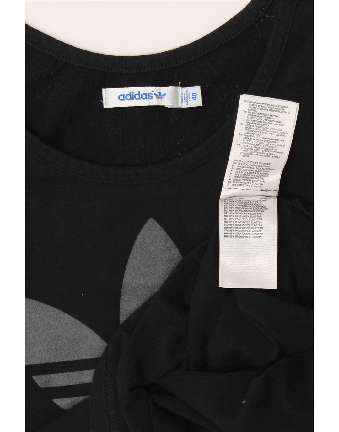 Женская футболка с рисунком ADIDAS Top IT 40, маленькая, черная