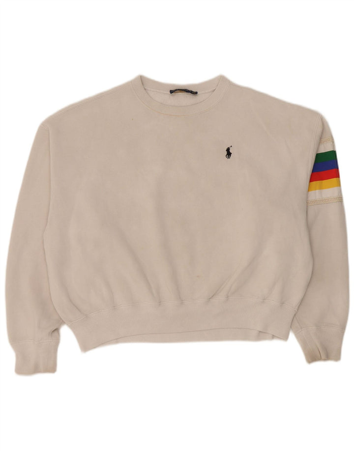 Женский свитер с рисунком Polo Ralph Lauren, Великобритания 14, средний серый