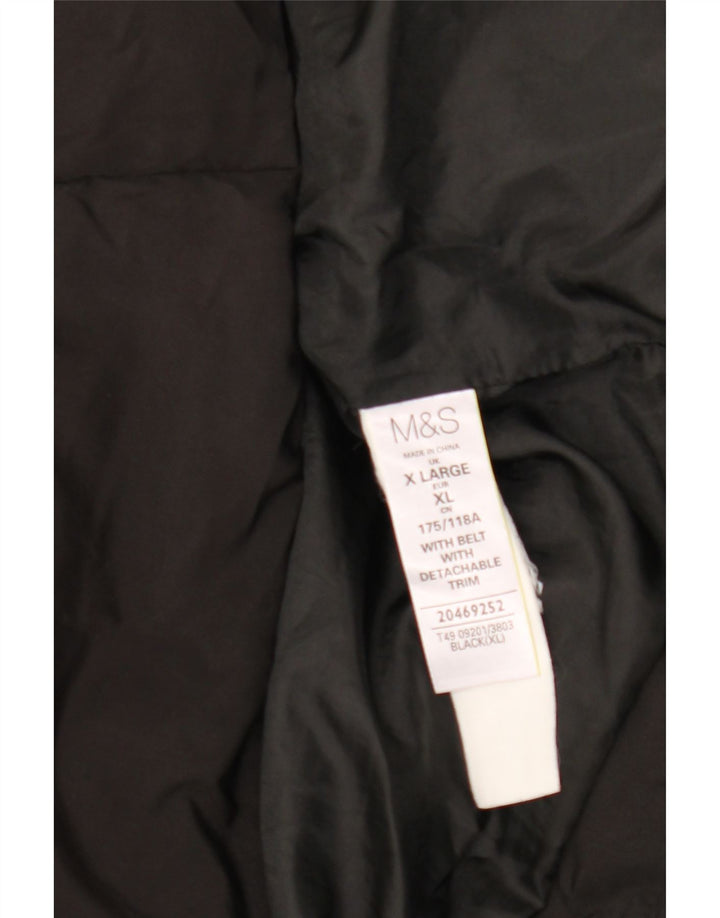 Женское стеганое пальто с капюшоном Marks & Spencer UK 18 XL, черный полиэстер