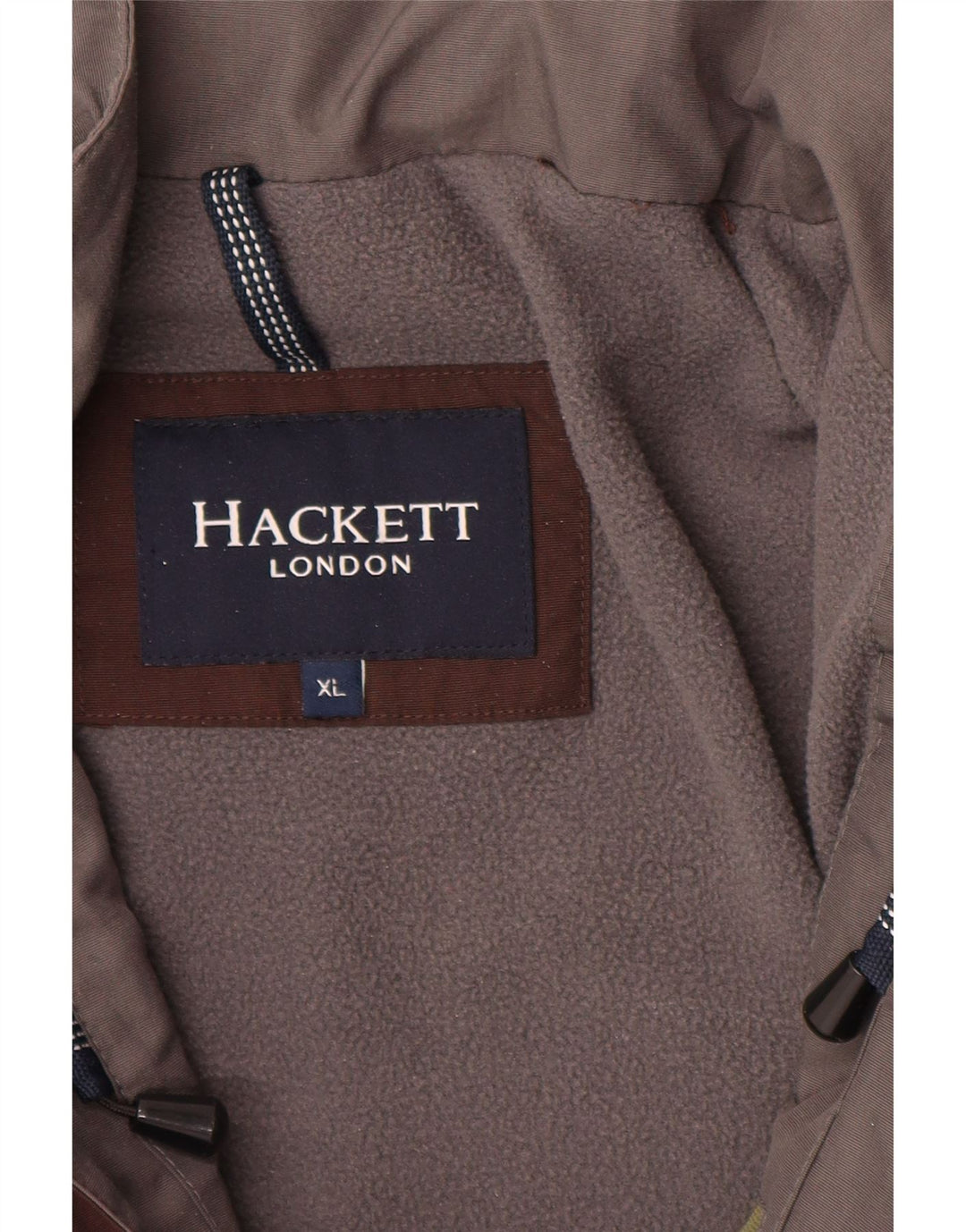 HACKETT Мужская ветровка с капюшоном с графическим рисунком UK 42 XL Коричневый нейлон