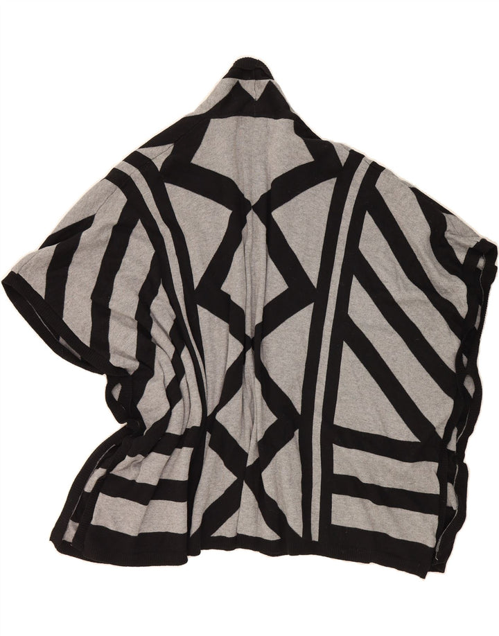 MOSSIMO Womens Poncho Cardigan Sweater UK 10 Small Grey Geometric Vintage Mossimo and Second-Hand Mossimo from Messina Hembry 