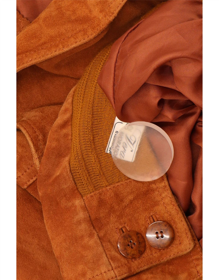 Мужской замшевый бомбер VINTAGE IT 52 XL Бежевый кожаный