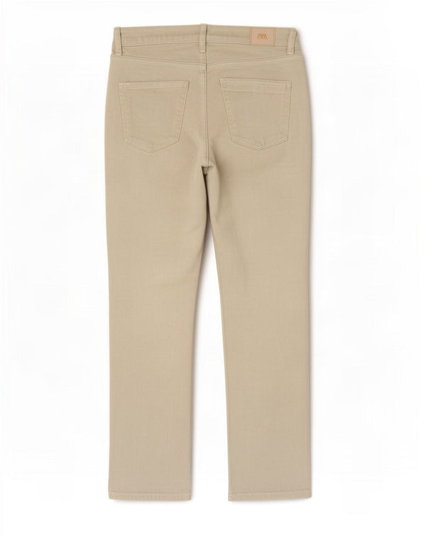 Женские прямые джинсы Zara EU 36 XS W26 L29 Бежевые