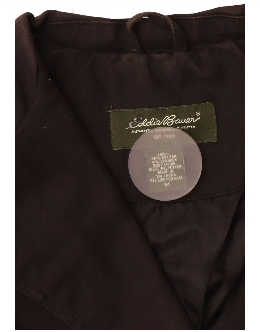 Женский пиджак на 3 пуговицах EDDIE BAUER UK 14, средний черный хлопок